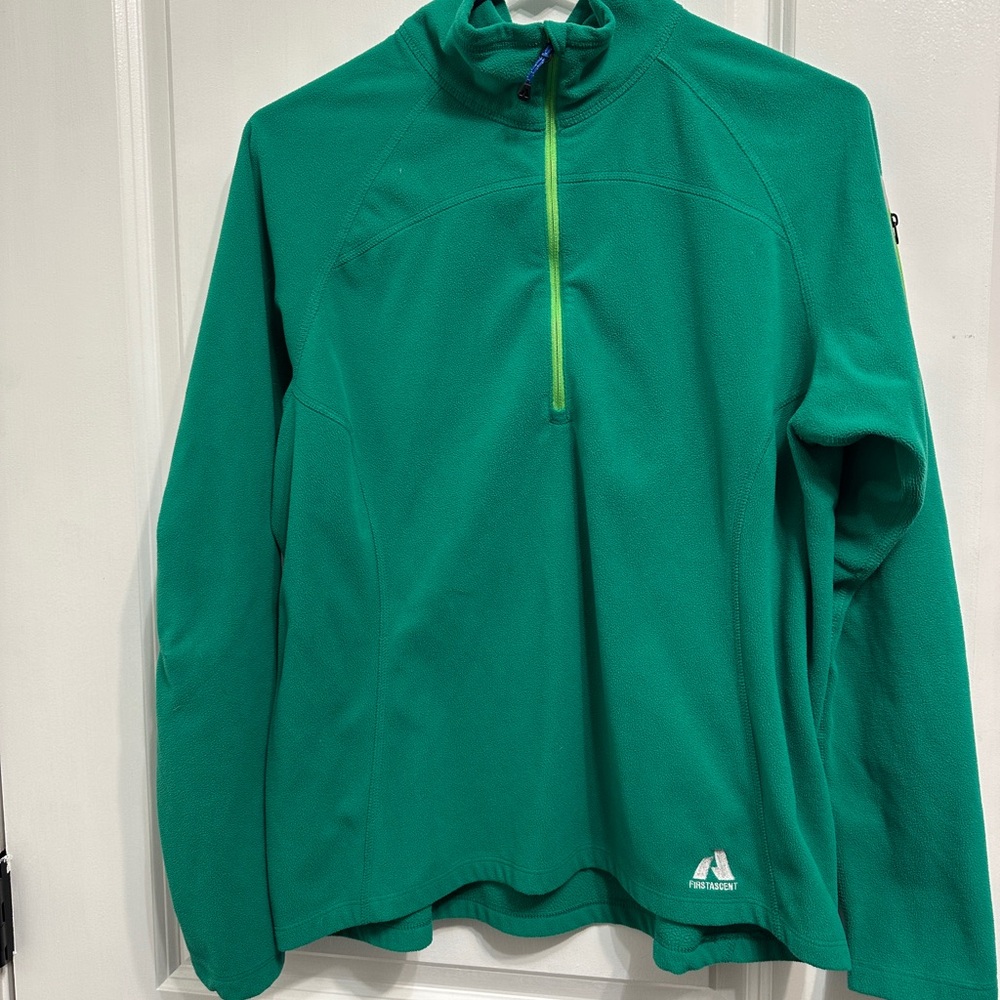 Eddie‎ Bauer Vibrant Green Quarter-Zip Pullover